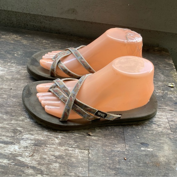 Teva 36400 Mush Mandalyn Women's Brown Flip Flop Strappy Platform Sandals SZ W8 - Picture 4 of 16